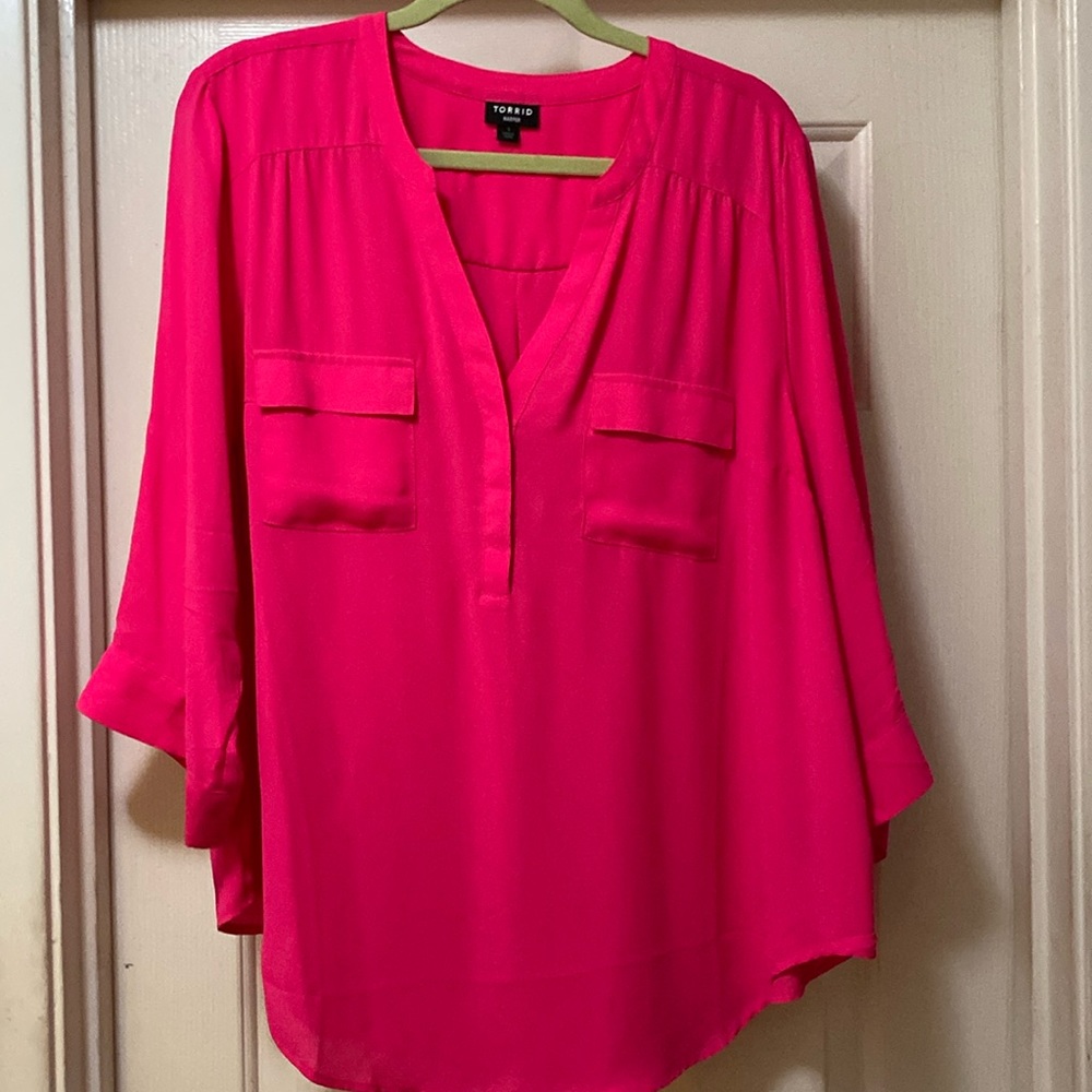 Hot pink blouse